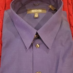 Kemneth Cole Reaction Sapphire blue long sleeve- 17 (34/35) NWT